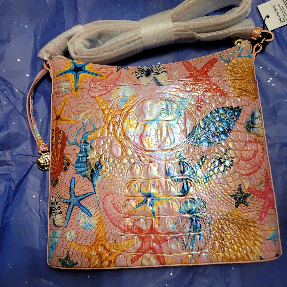 Brahmin Katie Starlight Melbourne, Starfish Patterned Crossbody Nwt - Picture 12 of 13